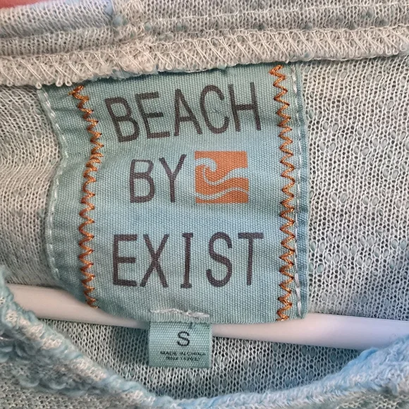 BEACH BY EXIST Sweater Hoodie Small Blue/Cream Ombre San Diego Women's - Picture 3 of 4